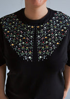 "SEA OF FLOWERS" WOMEN'S COLLARED T-SHIRT