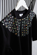 "SEA OF FLOWERS" WOMEN'S COLLARED T-SHIRT
