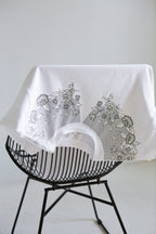 "EMBROIDERY", WHITE SHIRT