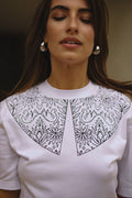 BIG SALE "ETHNO BIRDS", WHITE T-SHIRT