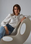 PRE-ORDER Romantic white shirt with a lace collar