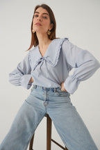 ROMANTIC BLOUSE, BLUE