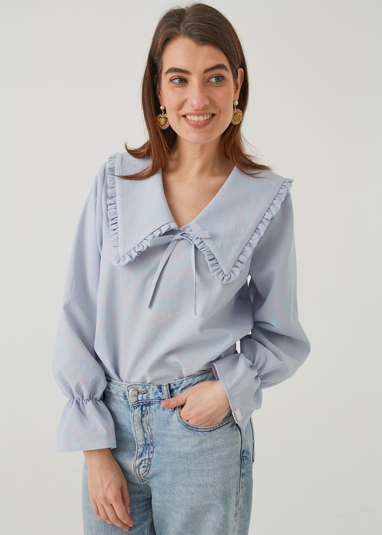 ROMANTIC BLOUSE, BLUE