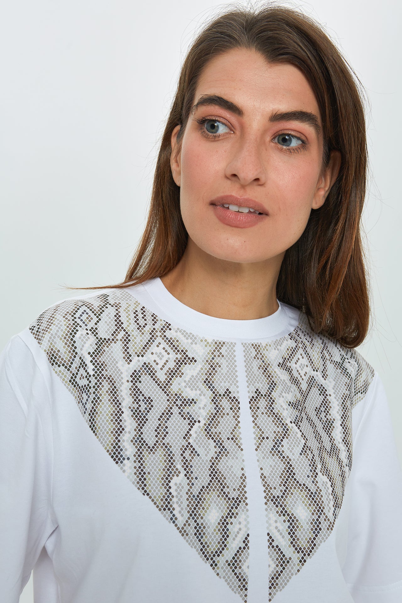 „WĄŻ” DAMSKA KOSZULKA Z KOŁNIERZYKIEM