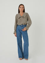 WOMEN'S ROMANTIC BLOUSE WITH COLLAR