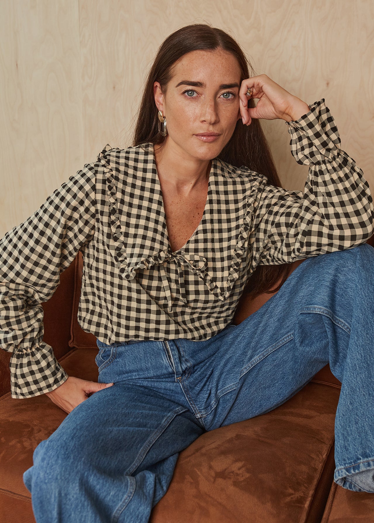 WOMEN'S ROMANTIC BLOUSE WITH COLLAR