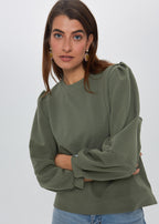 GREEN, SWEATER