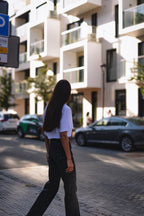 "THREE RIBBONS", BLACK T-SHIRT