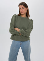 GREEN, SWEATER