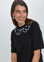 "POLKA DOT", WHITE T-SHIRT