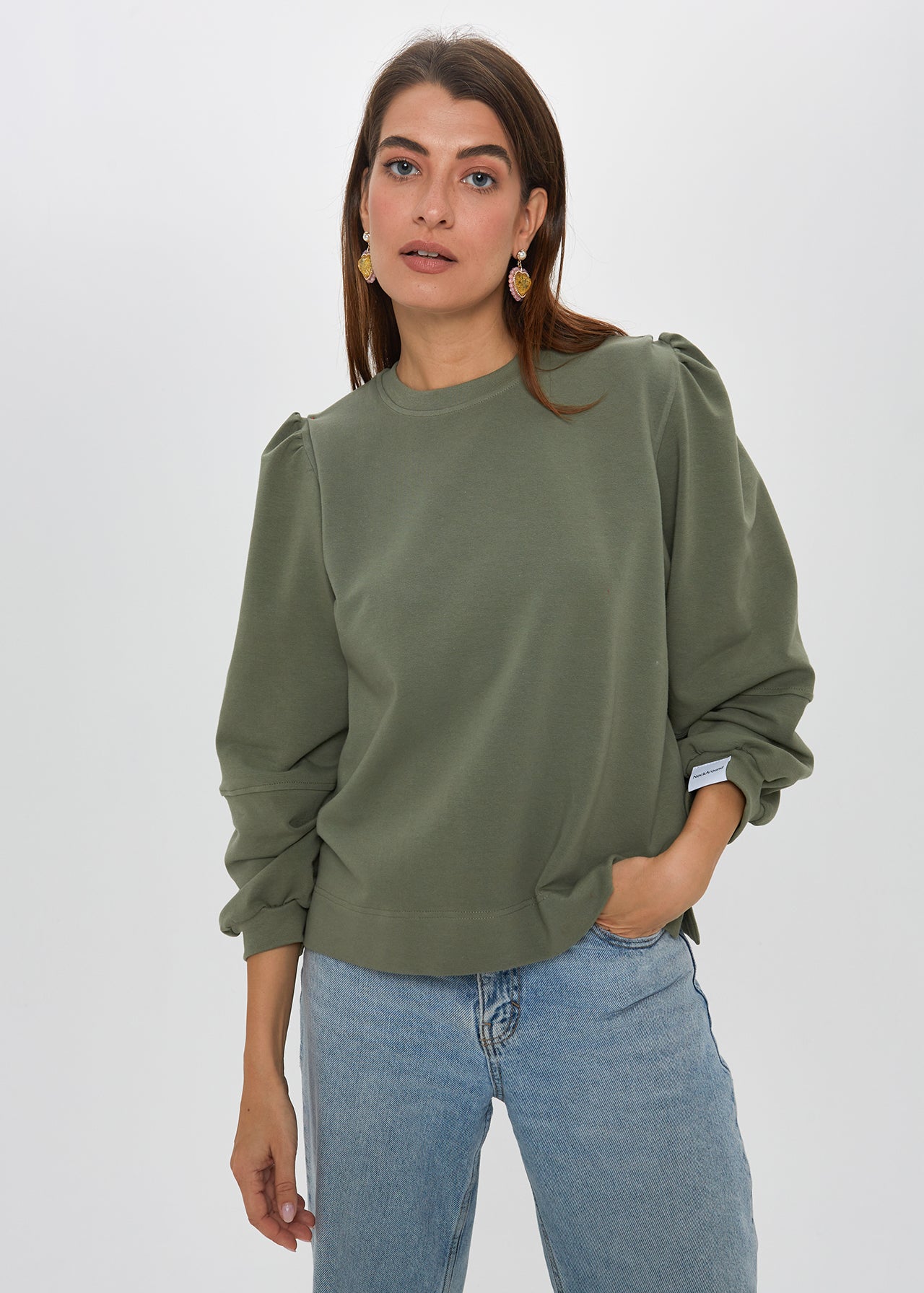 GREEN, SWEATER