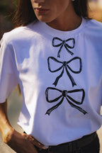 "THREE RIBBONS", BLACK T-SHIRT
