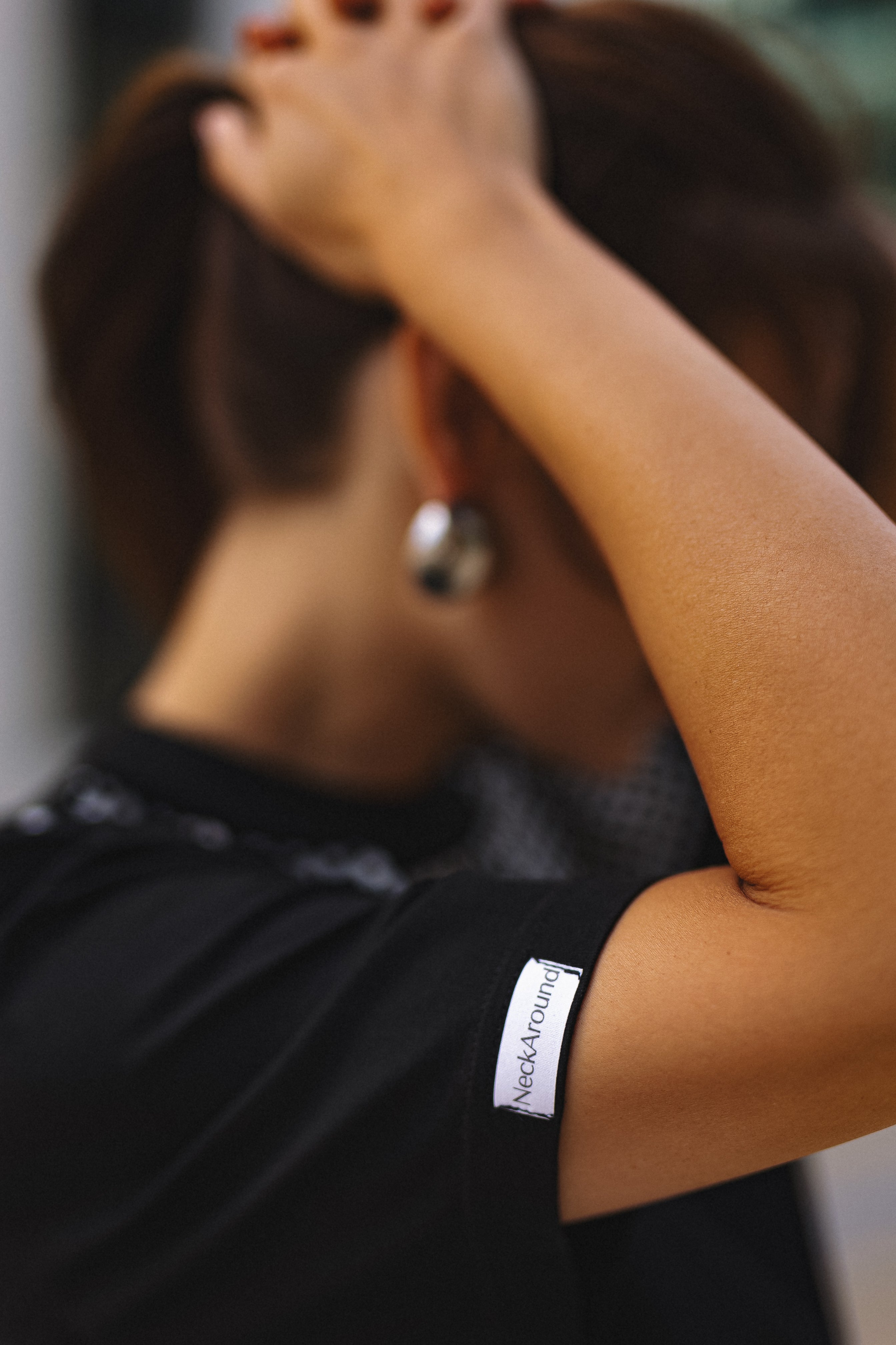 "THREE RIBBONS", BLACK T-SHIRT