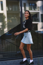 "THREE RIBBONS", BLACK T-SHIRT