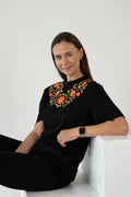 SAMPLE SALE_"TAUTODAILĖ", JUODI MARŠKINĖLIAI